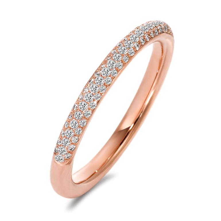 Anillo de dedo 750/oro rojo de 18 quilates Diamante 0.23 ct, 84 piedras, w-si