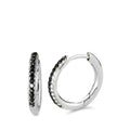 Aro con bisagra 750/oro blanco de 18 quilates Diamante negro, 0.11 ct, 24 piedras, w-si