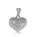 Colgante 750/oro blanco de 18 quilates Diamante 0.42 ct, 54 piedras, w-si Corazón