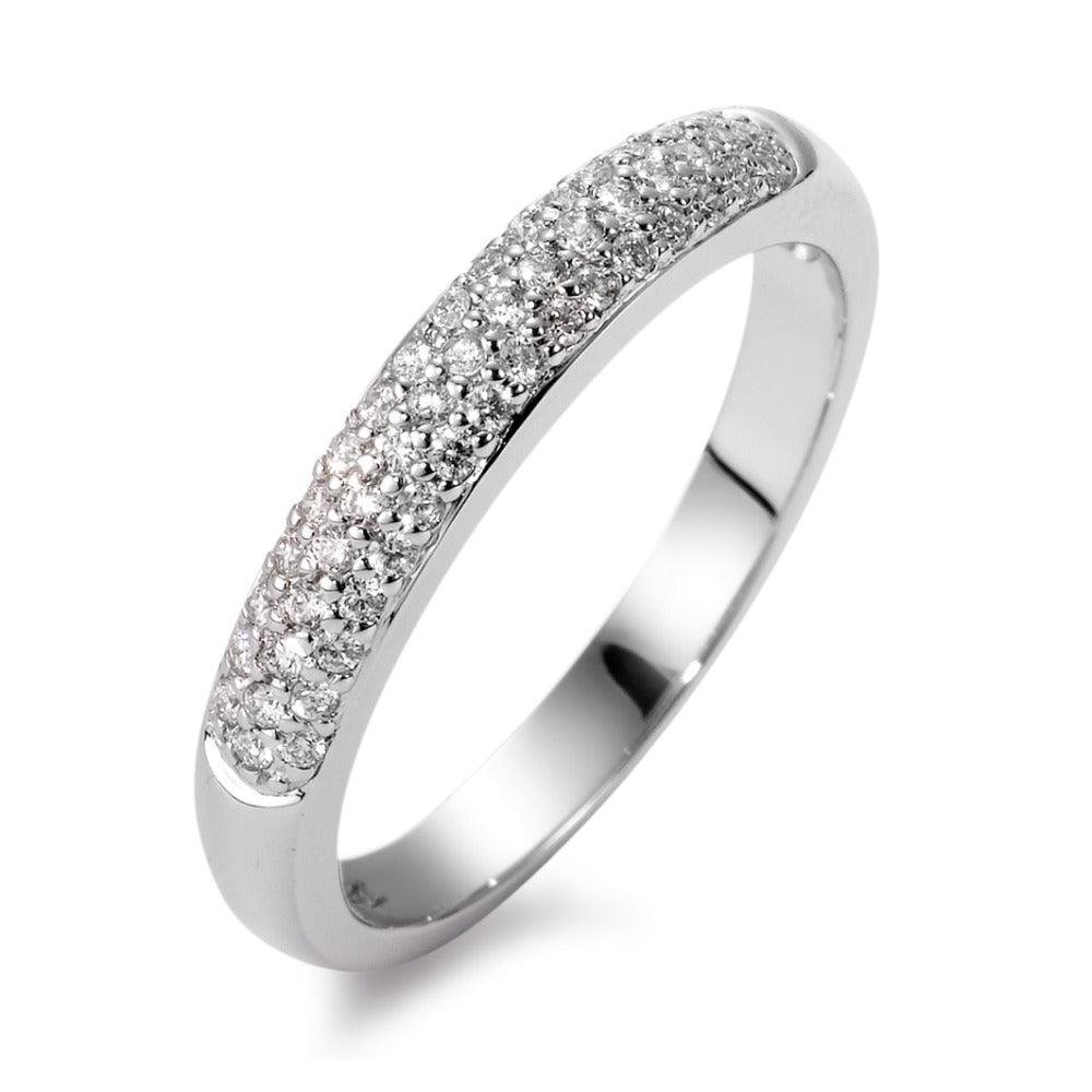 Anillo de dedo 750/oro blanco de 18 quilates Diamante 0.25 ct, 49 piedras, w-si