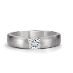Anillo solitario 750/oro blanco de 18 quilates Diamante blanco, 0.30 ct, w-si