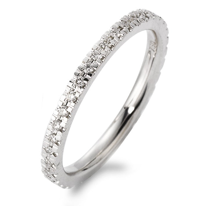 Anillo de memoria 750/oro blanco de 18 quilates Diamante 0.269 ct, 35 piedras, w-si