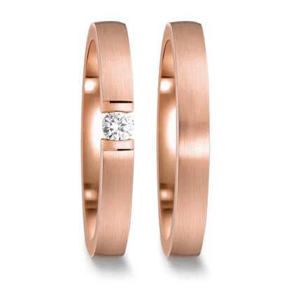 Anillo de pareja oro rosa de 585/14 kt
