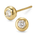 Pendientes 750/oro amarillo de 18 quilates Diamante 0.25 ct, 2 piedras, w-si Ø5 mm