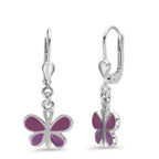 Pendientes Plata Rodio plateado Mariposa