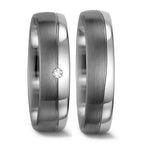 Anillo de pareja Oro blanco de 585/14 kt., 500 paladio