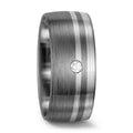 Anillo de pareja Oro blanco de 375/9 quilates, 500 paladio Diamante blanco, 0.03 ct, w-si