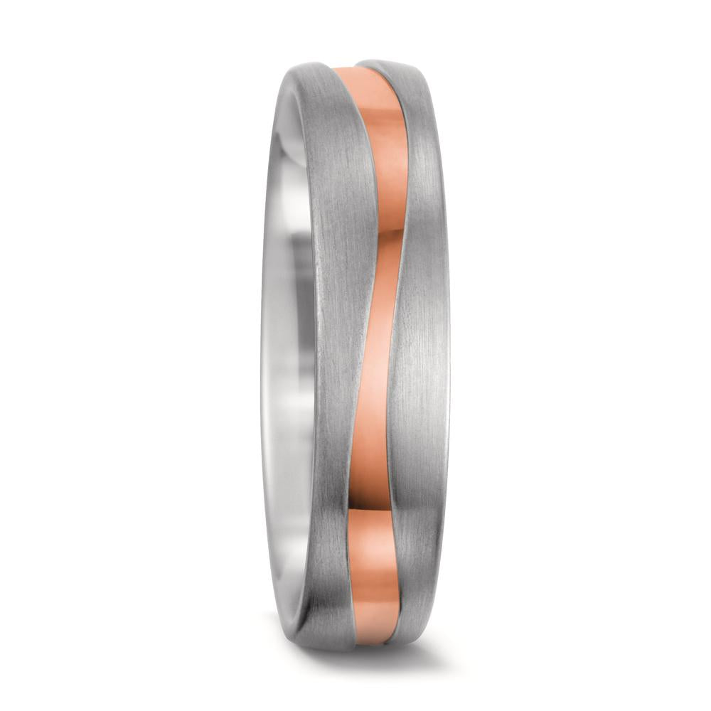 Anillo de pareja 750/oro blanco de 18 quilates, 750/oro rojo de 18 quilates