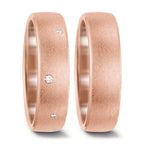 Anillo de pareja 750/oro rosa de 18 quilates
