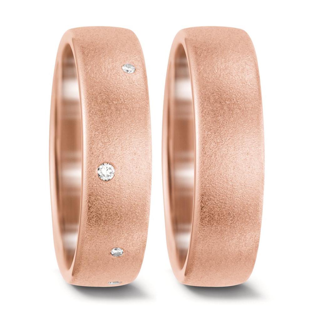 Anillo de pareja 750/oro rosa de 18 quilates