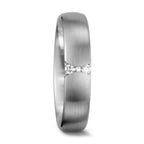 Anillo de pareja 750/oro blanco de 18 quilates Diamante blanco, 0.055 ct, 3 piedras, tw-vsi