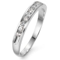 Anillo de memoria 750/oro blanco de 18 quilates Diamante blanco, 0.25 ct, 11 piedras, w-si