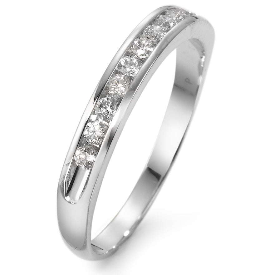 Anillo de memoria 750/oro blanco de 18 quilates Diamante blanco, 0.25 ct, 11 piedras, w-si