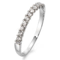 Anillo de memoria 750/oro blanco de 18 quilates Diamante blanco, 0.25 ct, 11 piedras, w-si