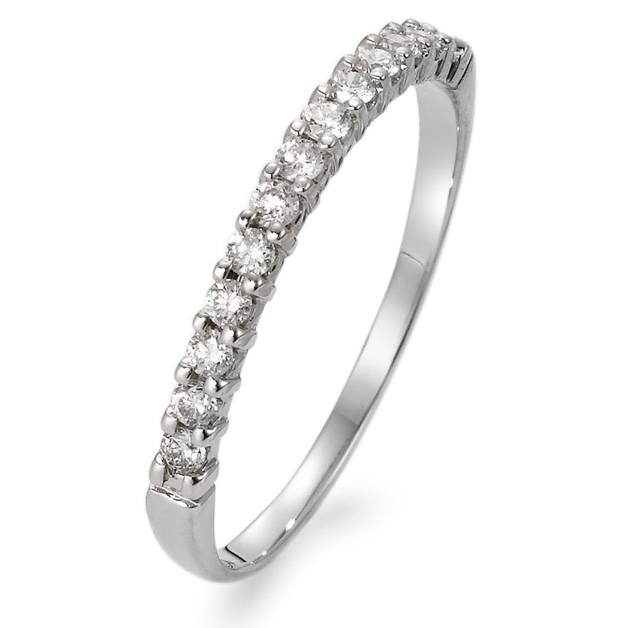 Anillo de memoria 750/oro blanco de 18 quilates Diamante blanco, 0.20 ct, 13 piedras, w-si