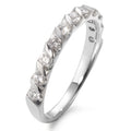 Anillo de memoria 750/oro blanco de 18 quilates Diamante blanco, 0.40 ct, 11 piedras, w-si