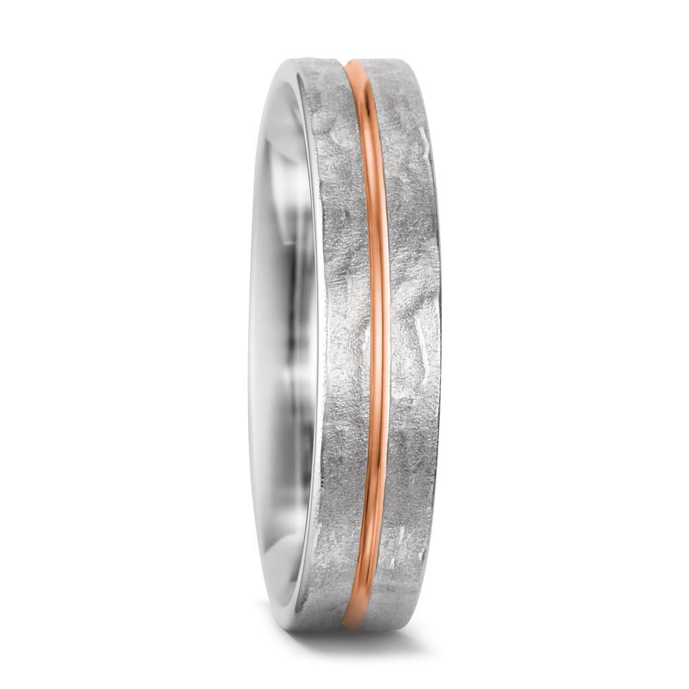 Anillo de pareja 750/oro blanco de 18 quilates, 750/oro rojo de 18 quilates