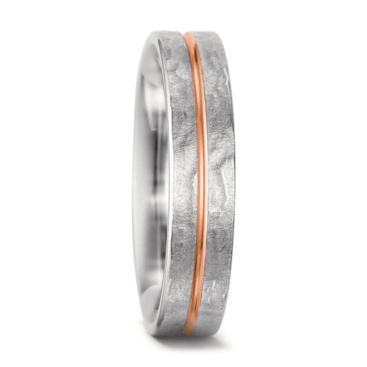 Anillo de pareja 750/oro blanco de 18 quilates, 750/oro rojo de 18 quilates