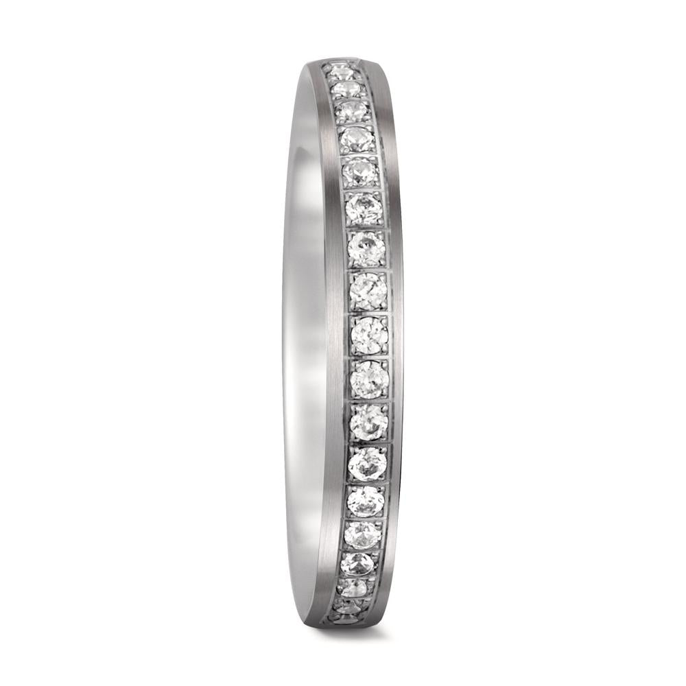 Anillo de pareja 750/oro blanco de 18 quilates Diamante 0.23 ct, 23 piedras, tw-si