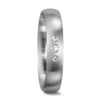 Anillo de pareja 750/oro blanco de 18 quilates Diamante 0.05 ct, 3 piedras, tw-si