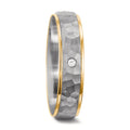 Anillo de pareja 750/oro blanco de 18 quilates, 750/oro amarillo de 18 quilates Diamante 0.02 ct, tw-si