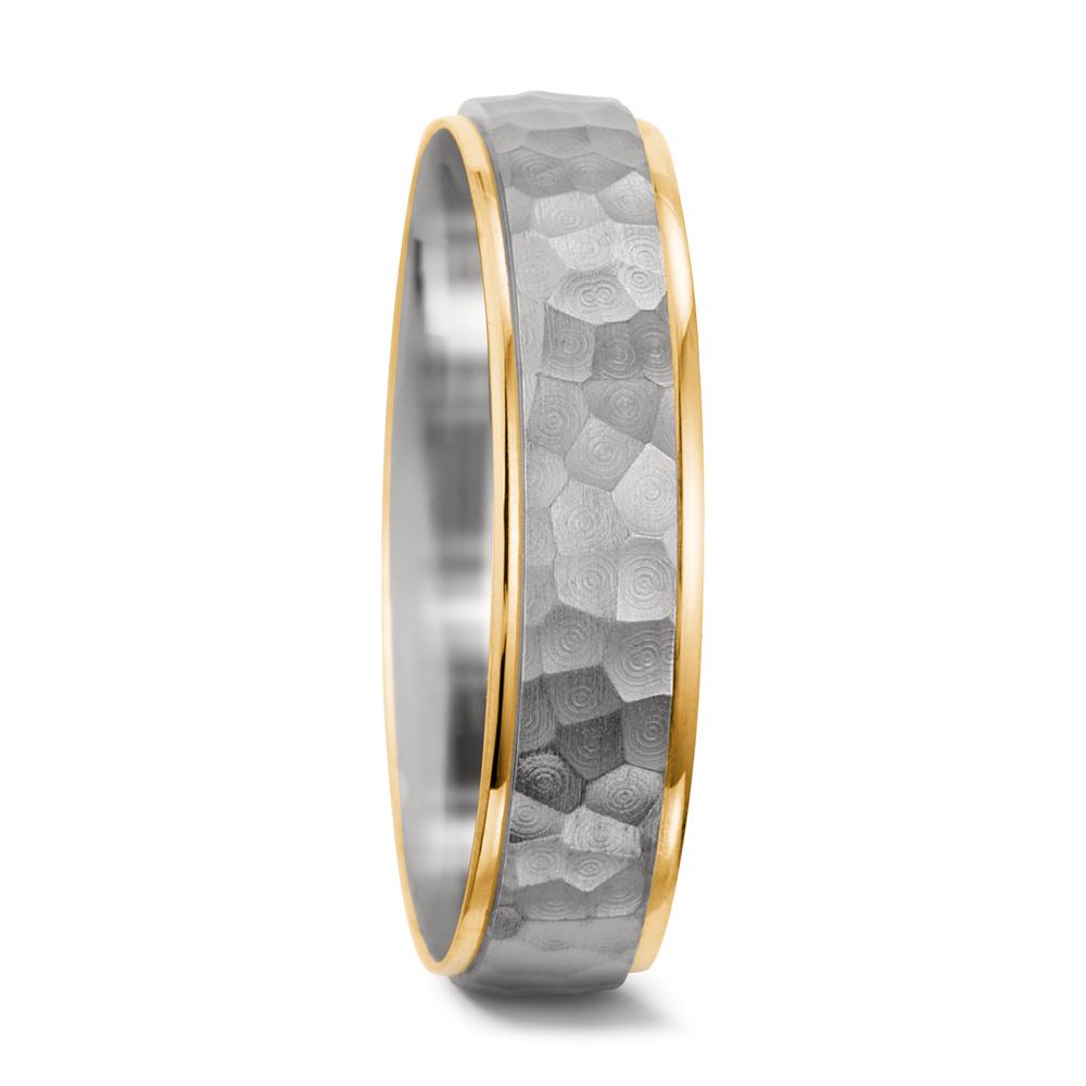 Anillo de pareja 750/oro blanco de 18 quilates, 750/oro amarillo de 18 quilates