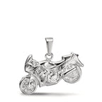 Colgante Plata Rodio plateado Motocicleta