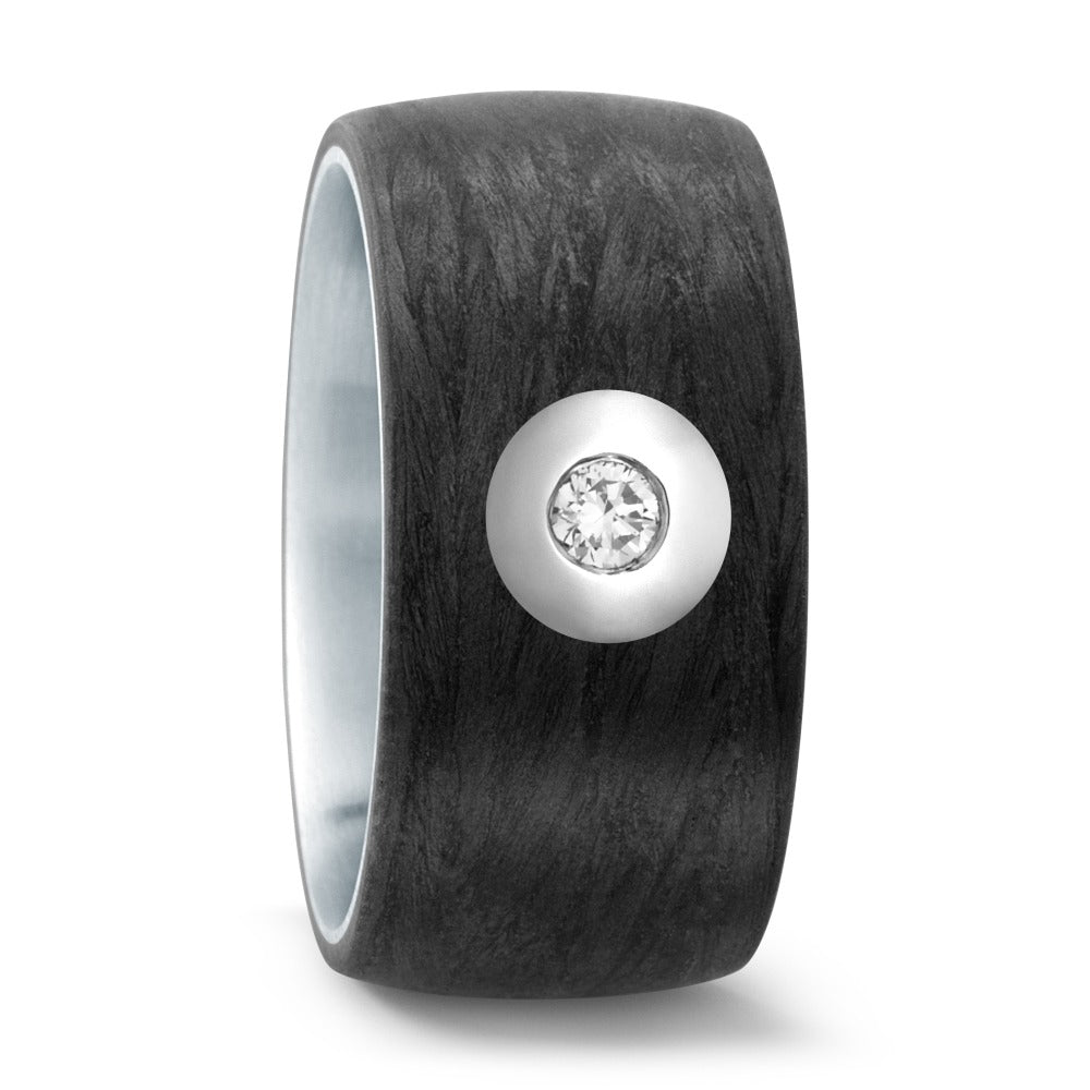 Anillo de dedo Acero inoxidable, Carbón, 950 paladio