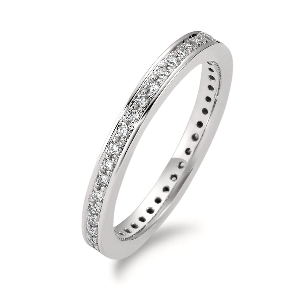 Anillo de memoria 750/oro blanco de 18 quilates Diamante blanco, 0.25 ct, 42 piedras, [Brillant], w-si