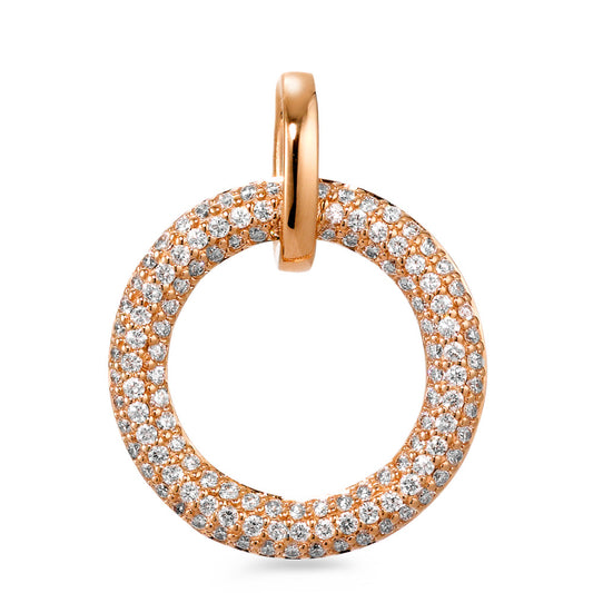 Colgante 750/oro rojo de 18 quilates Diamante blanco, 0.50 ct, 125 piedras, [Brillant], tw-vsi Ø18 mm