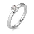 Anillo de dedo 750/oro blanco de 18 quilates Diamante blanco, 0.15 ct, [Brillant], w-si