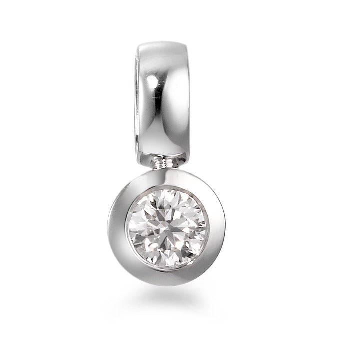 Colgante 750/oro blanco de 18 quilates Diamante blanco, 0.25 ct, [Brillant], w-si Ø6 mm
