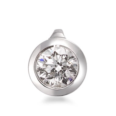 Colgante 750/oro blanco de 18 quilates Diamante blanco, 0.33 ct, [Brillant], w-si Ø6 mm