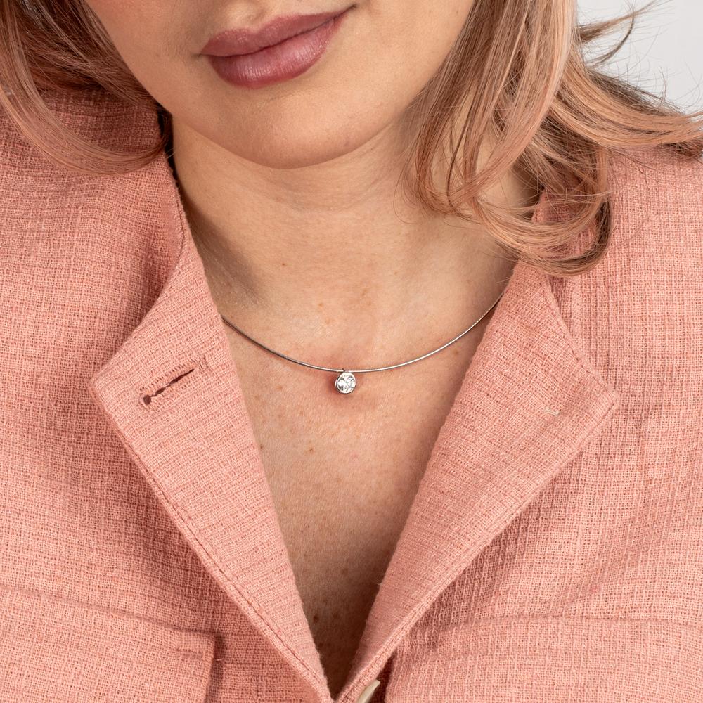 Collar 750/oro blanco de 18 quilates 42 cm