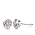 Pendientes 750/oro blanco de 18 quilates Diamante blanco, 0.50 ct, 2 piedras, [Brillant], w-si Ø5.5 mm