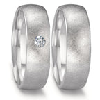 Anillo de pareja 500 paladio Diamante 0.10 ct, w-si