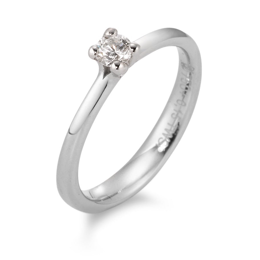 Anillo de dedo 750/oro blanco de 18 quilates Diamante 0.15 ct, tw-si