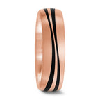 Anillo de pareja oro rosa de 585/14 kt, Carbón