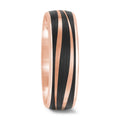 Anillo de pareja oro rosa de 585/14 kt, Carbón