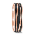 Anillo de pareja oro rosa de 585/14 kt, Carbón