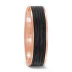 Anillo de pareja oro rosa de 585/14 kt, Carbón