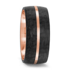 Anillo de pareja oro rosa de 585/14 kt, Carbón