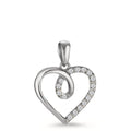 Colgante Plata Circonita Rodio plateado Corazón