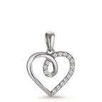Colgante Plata Circonita Rodio plateado Corazón