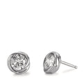 Pendientes Plata Circonita Rodio plateado Ø8 mm