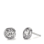 Pendientes Plata Circonita Rodio plateado Ø8 mm