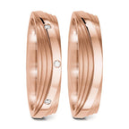 Anillo de pareja 750/oro rosa de 18 quilates