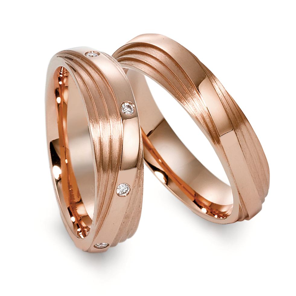 Anillo de pareja 750/oro rosa de 18 quilates