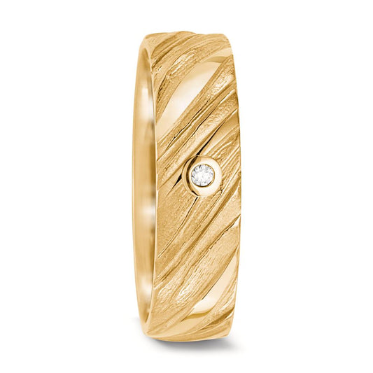 Anillo de pareja 750/oro amarillo de 18 quilates Diamante 0.04 ct, w-si