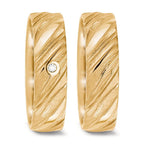 Anillo de pareja 750/oro amarillo de 18 quilates